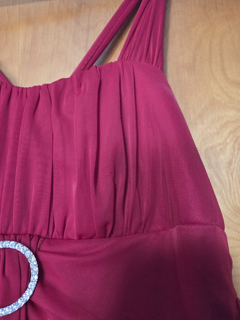 Ruby Rox Fuchsia High-Low Ruffle-Hem Evening Dress - Picture 3 of 7
